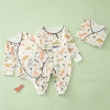 Baby clothes, baby one-piece suits, newborn butterfly clothes, spring and autumn pure cotton pajamas for newborns, summer monk clothes details Picture